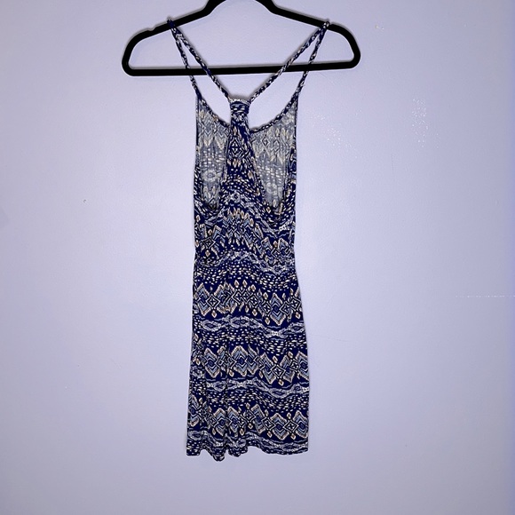 3/10$ Blue bohemian printed elastic waist summer dress - Picture 6 of 7